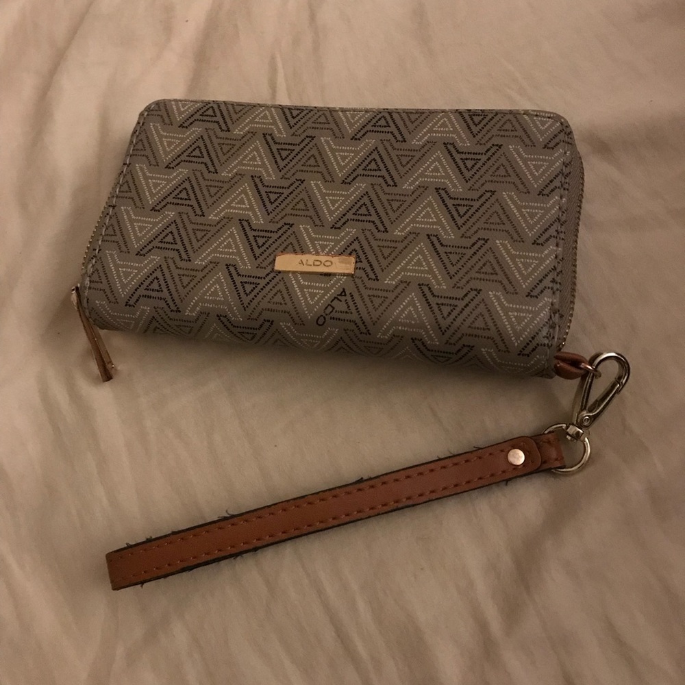 Brown/Tan Aldo Wristlet